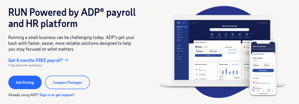 ADP RUN HR & Payroll software